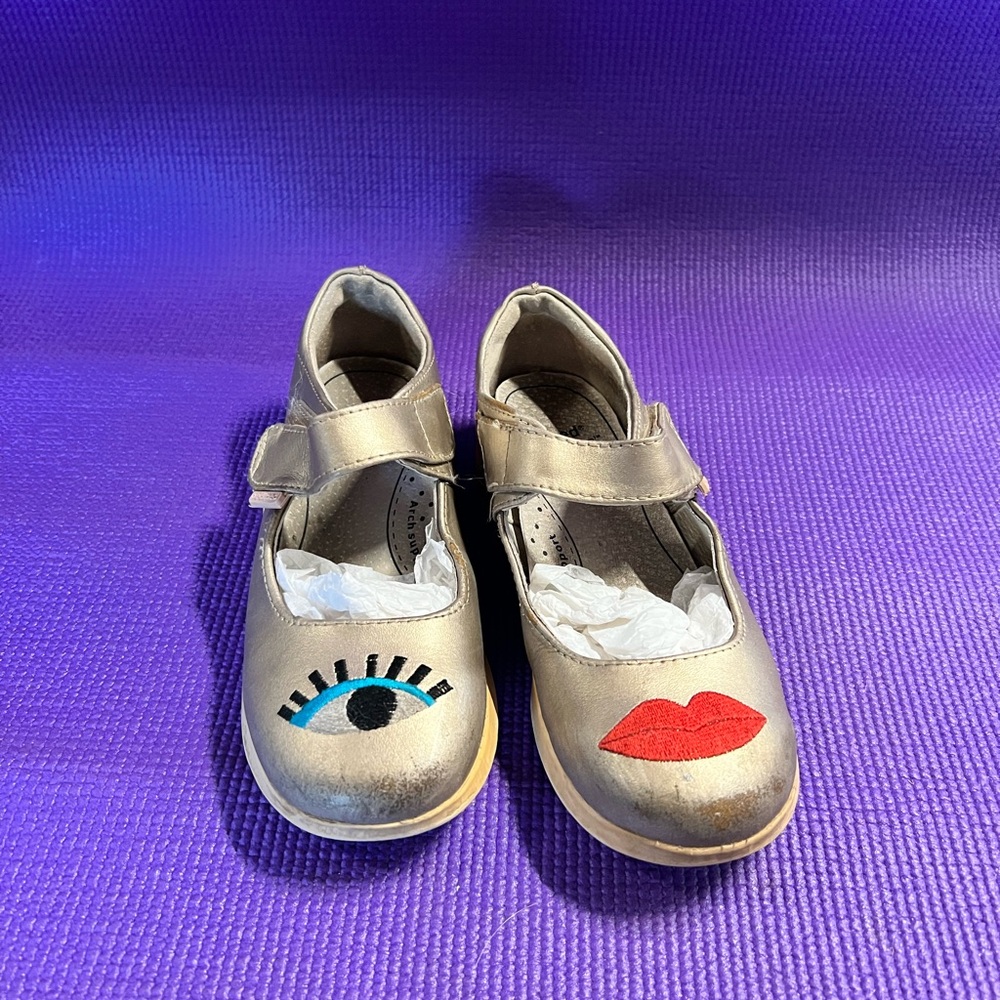 Pediped gold Mary Jane Shoes kids
